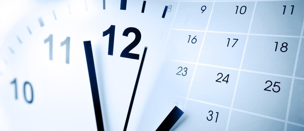 graphic showing a Clock And Calendar